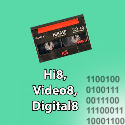 Numérisation de cassettes vidéo Hi8, Video8 ou Digital8 au format mpeg2 sur DVD