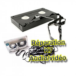 Réparation de cassettes audio et vidéo, bande, mécanisme et boîtier
