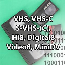 numérisatin de toutes cassettes VHS miniDV hi8...